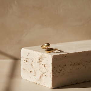 18k vergulde druppelring, knuffelring