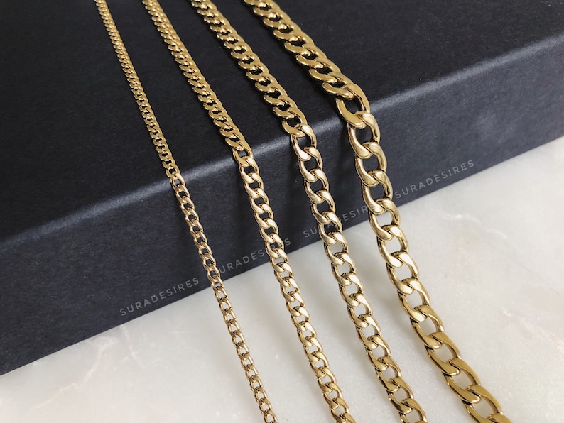 Cuban Link Necklace 4.5mm/6mm/7.5mm Cuban Chain 18k Gold - Etsy Australia