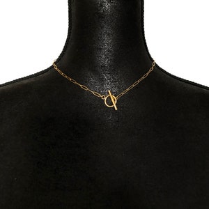 18k gouden schakelkettingen, paperclip schakelketting, veelzijdige gelaagde ketting, gouden kabelketting, brede kabellink | Suradesires