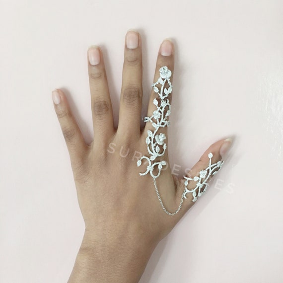 Sterling Silver Full Finger Armor Double Knacker Ring Adjustable, Gift for  Her Boho Bohemian Shield Goth Rings, Armenian Jewelry - Etsy
