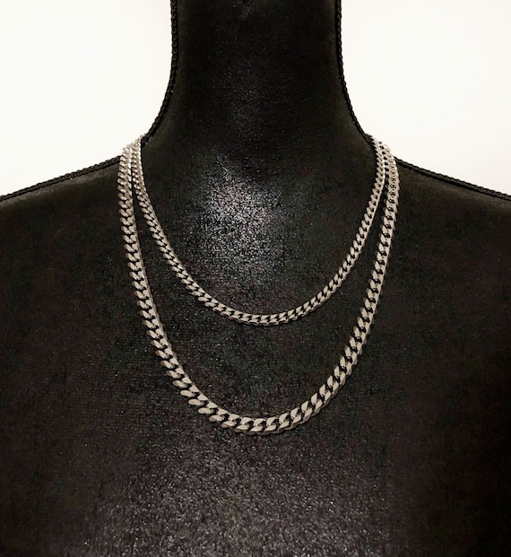 men's silver necklace