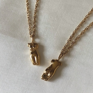 Feministische Halskette, La Femme Halskette, Gold Silber weiblicher Körper Halskette, weibliche Figur, Frau Körper Anhänger, weibliche Ermächtigung | Überraschungen