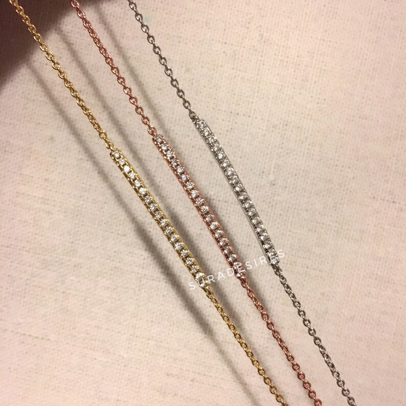 Crystal Bracelet Skinny Crystal Bar Bracelet Suradesires Skinny Bar Bracelet Bridesmaid Gift Bar Bracelet Danity Crystal Bar Bracelet