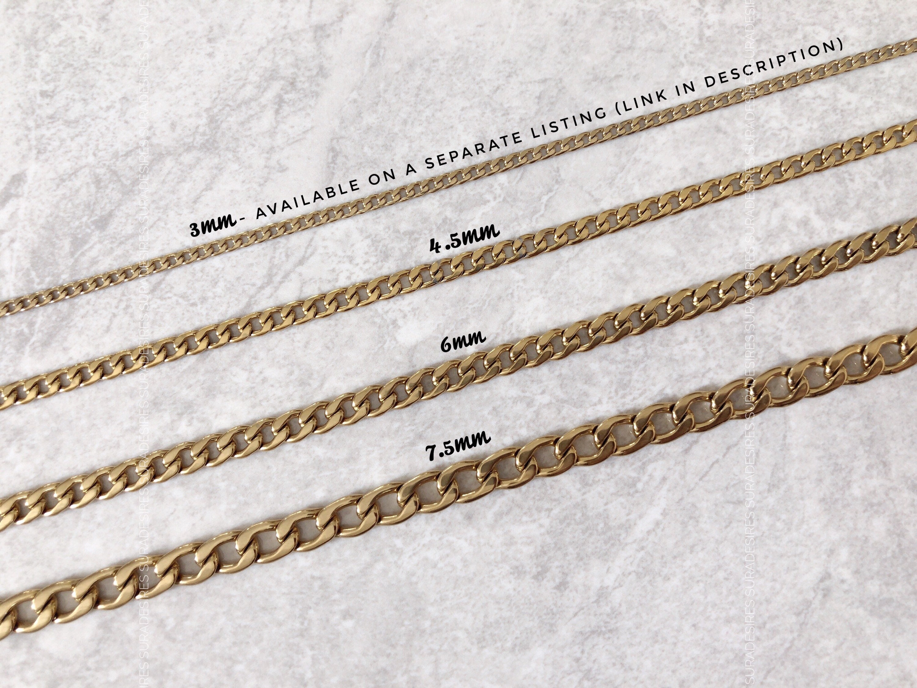 Collana Di Lusso Con Catena Cubana Spessa, Collana Con Catena - Foto 10