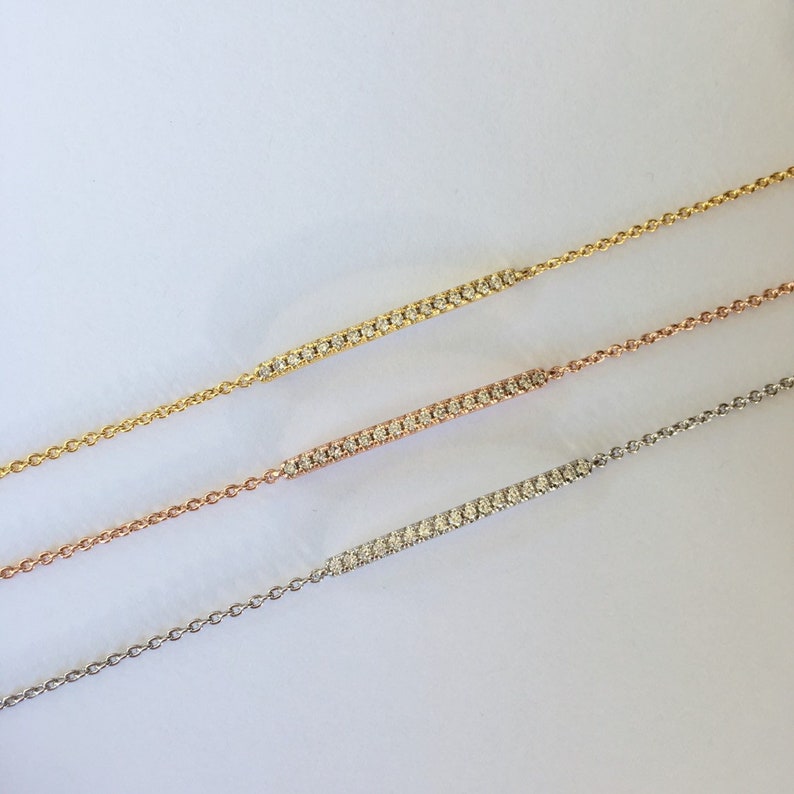 Crystal Bracelet Skinny Crystal Bar Bracelet Suradesires Skinny Bar Bracelet Bridesmaid Gift Bar Bracelet Danity Crystal Bar Bracelet