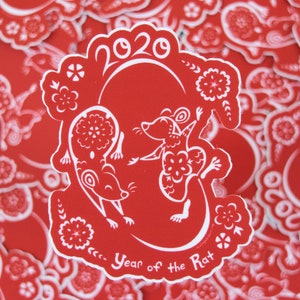 Year of the Rat 3&quot; Sticker