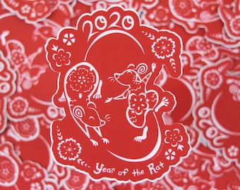 Year of the Rat 3" Sticker