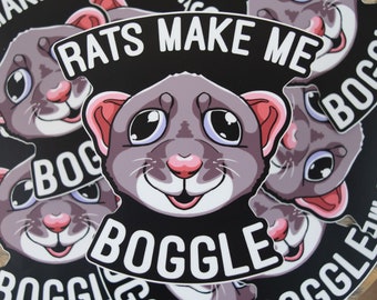 6" Rats Make Me Boggle Sticker