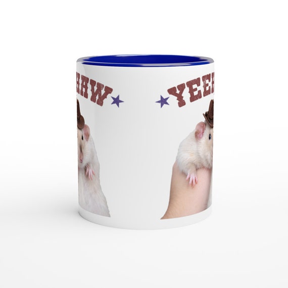 Yeehaw Cowboy Rat Meme Coffee Mug | Funny Pet Rat Lover Gift - Etsy