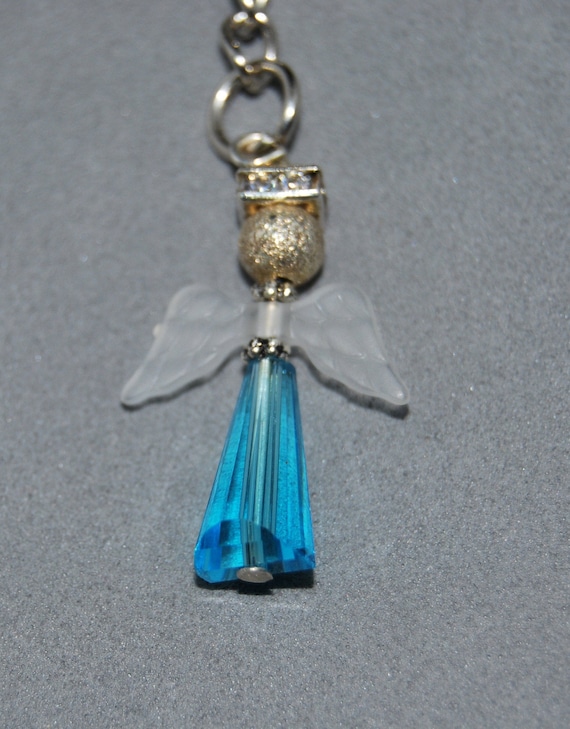 angel keyrings crystal