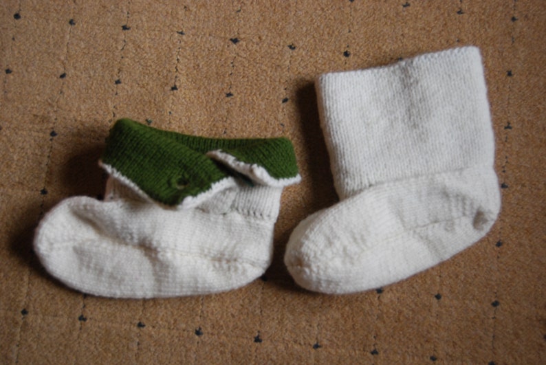 Handmade in the UK. Kids Handknitted Slipper Socks Kids Size 11-12.5
