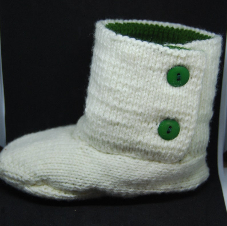 Handmade in the UK. Kids Handknitted Slipper Socks Kids Size 11-12.5