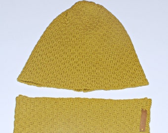 Merino knit Winterset bestehend aus einem Beanie mit passenden Armstulpen und Strickschal, wählen Sie Ihre Konfiguration, festotu