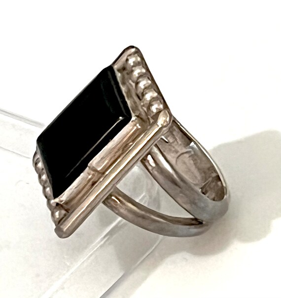 Signed - Wayne Panteah, Zuni Vintage Onyx Sterlin… - image 3