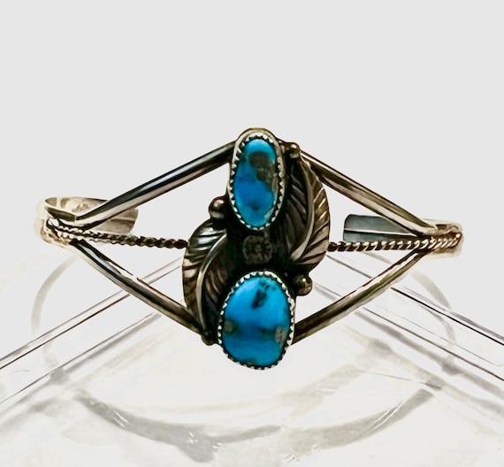 Rich Begay! Carico Lake Bed!! Turquoise Vintage Navaj Sterling Silver Bracelet Rich Begay! Carico Lake Bed!! Turquoise Vintage Navaj Sterling Silver Bracelet