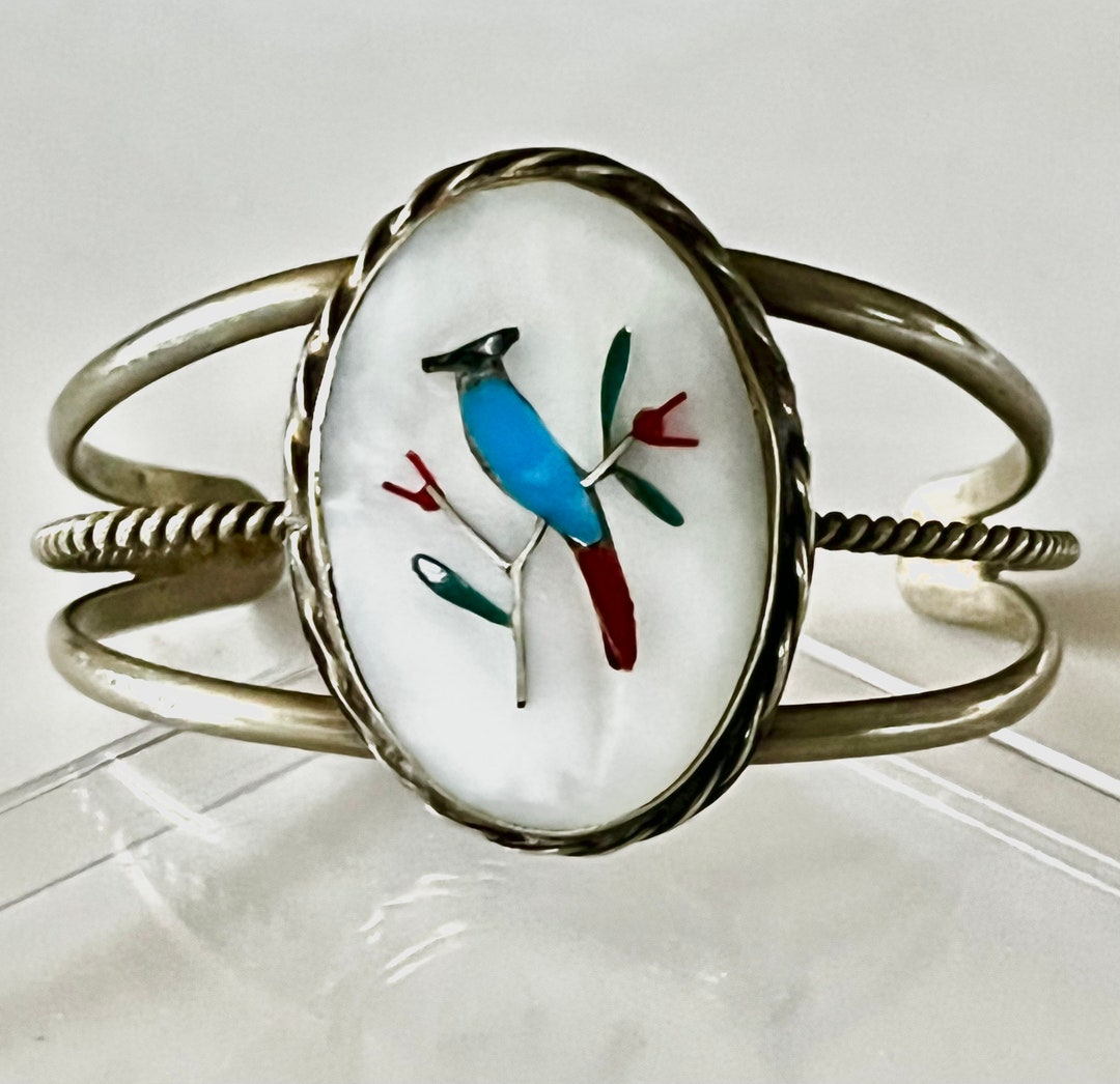 Zuni Vintage Charming Zuni Sterling Silver Robin Bird Mop Etsy