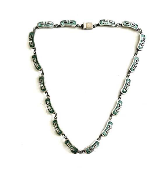 Beautiful Sterling Silver Turquoise Inlay Taxco Ne