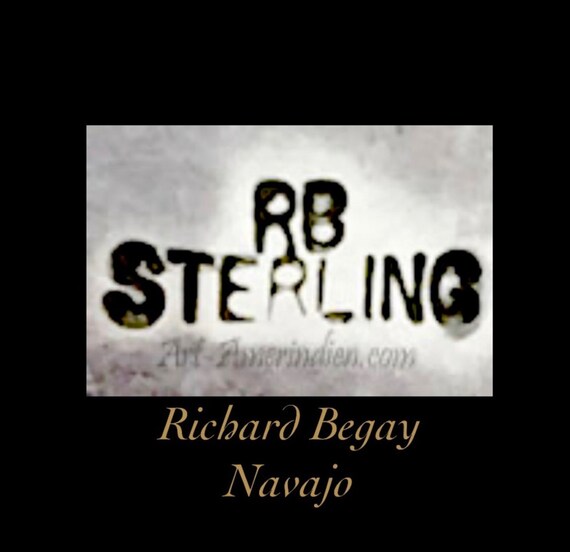 Signed-Richard Begay, Navajo Vintage Sterling Sil… - image 6