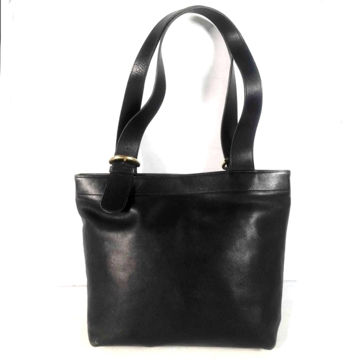 バッグ OLD COACH 4140 Minimal Tote Leather OLD COACH Vintage Shoulder Tote Bag Leather 4140 Black Used From