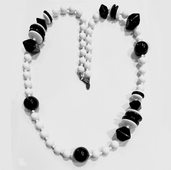 Miriam Haskell, Pristine Vintage Miriam Haskell Black & White 
