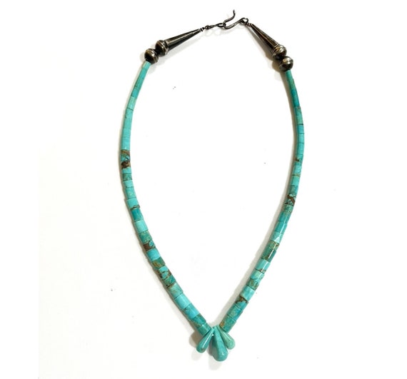 Earlier 1900's Vintage Santo Domingo Turquoise Necklace Old Earlier 1900's Vintage Santo Domingo Turquoise Necklace Old