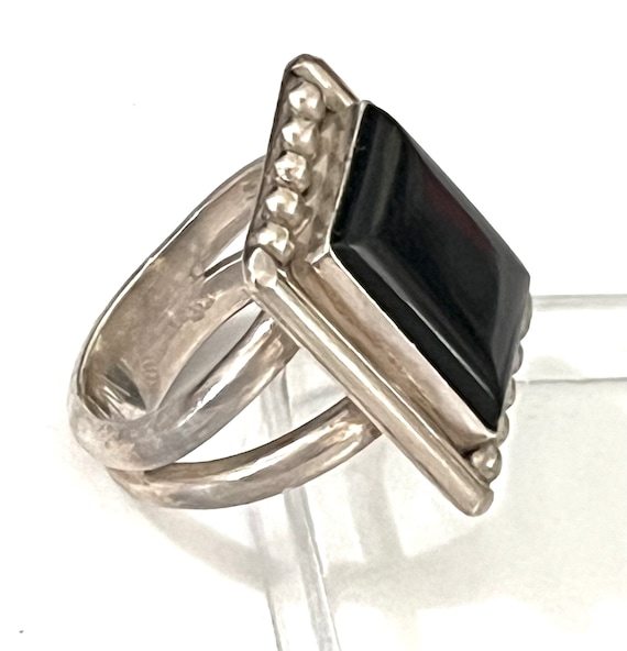 Signed - Wayne Panteah, Zuni Vintage Onyx Sterlin… - image 1