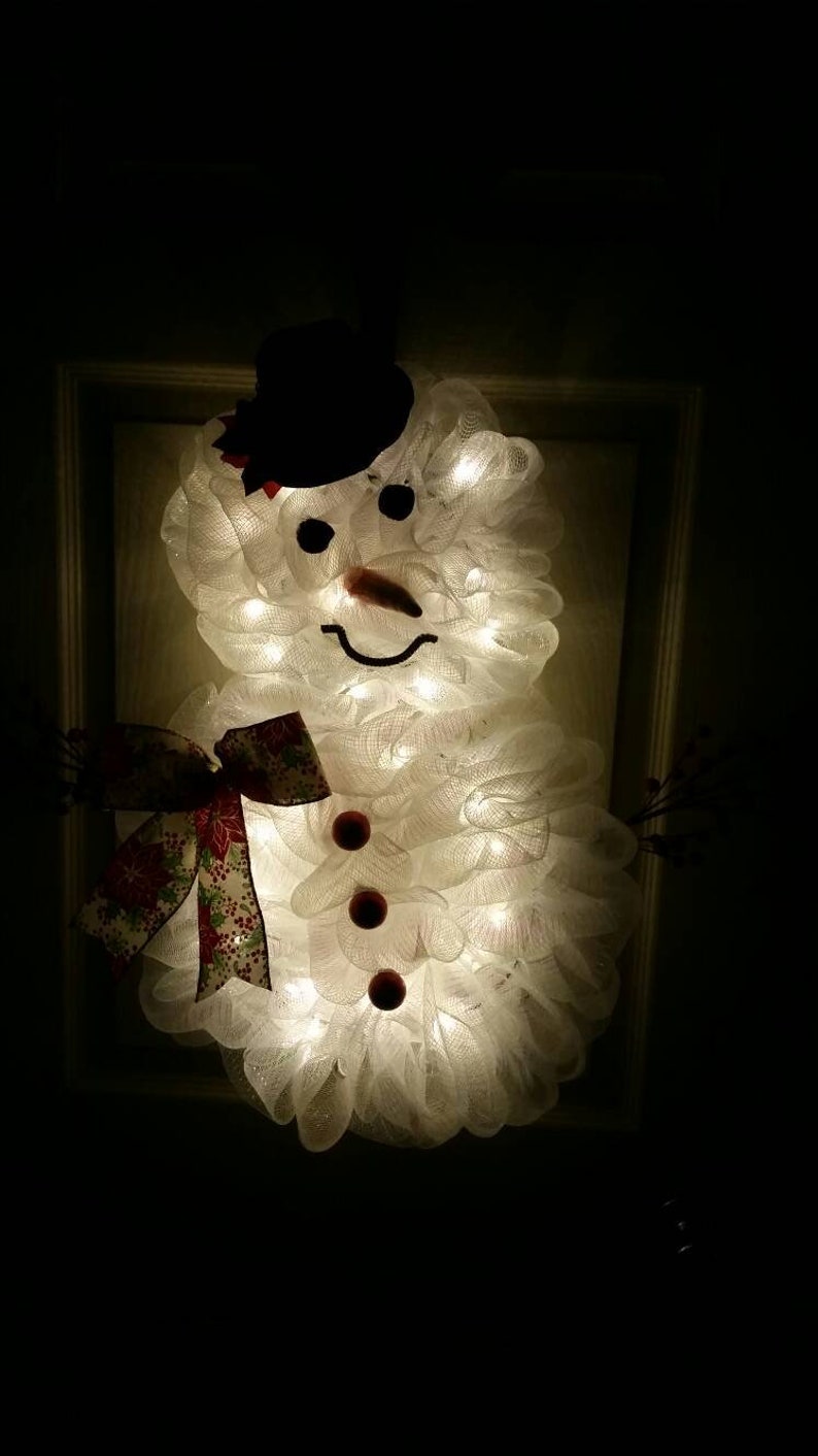 winter wreath Snowman wreath Christmas wreath snowman decor