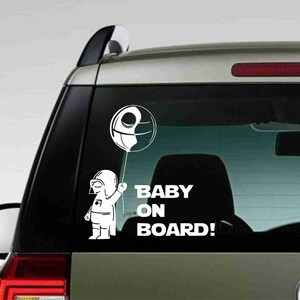 Dziecko na pokładzie, Star Wars inspirowane dziecko Darth Vader na pokład kalkomanię, naklejki na Auto Baby Vader, macbook kalkomanii, naklejka, winylu naklejki, naklejki dla dzieci