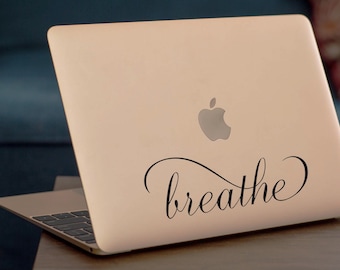 Breathe Decal,Breathe Yoga Motivation,Breathe keypad decal,Breathe Sticker,Just breathe sticker,Just breathe decal,Yetti Decal,iPhone Decal
