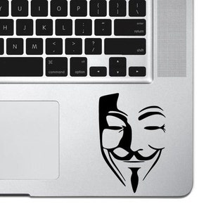 Guy Fawkes / Anonymous decal, laptop decal, vinyl decals, macbook decal, wall sticker, car decal, macbook sticker, anonymous mask, iphone