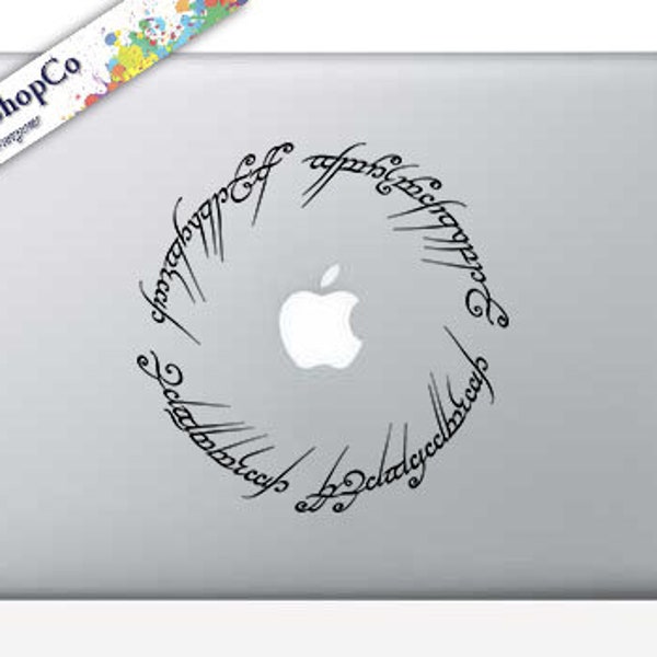 Elfischer Kreis Aufkleber, Herr der Ringe, Macbook Aufkleber, Wandtattoos, Autoaufkleber, Tablet Aufkleber, ipad Decal,