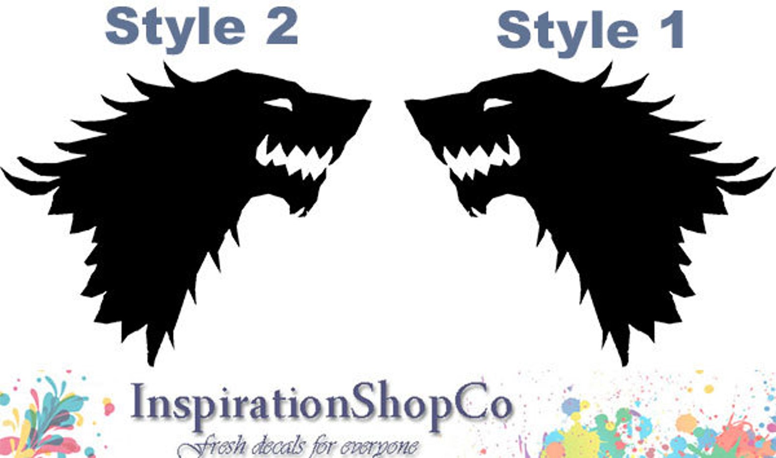 Direwolf House Stark decal Game of Thrones decal laptop Etsy