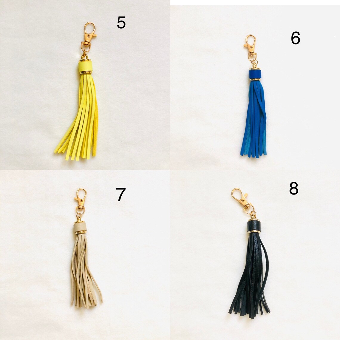 New PU tassel keychain cute tassel keyring Etsy