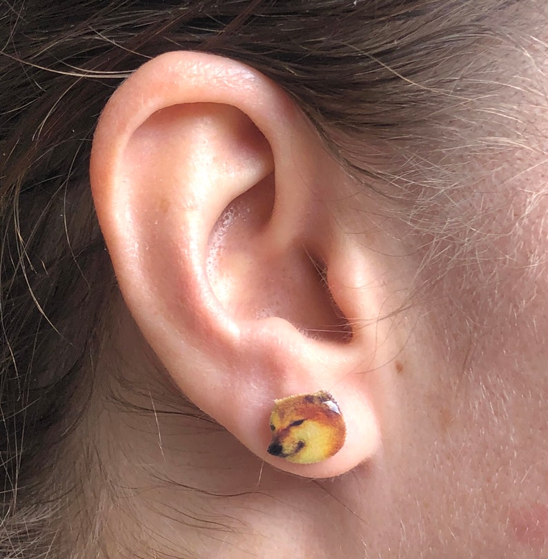 Cheems Dog Meme Earrings