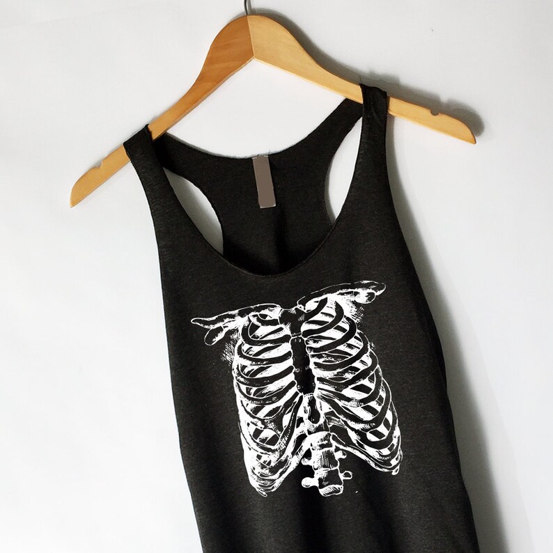 Skeleton Tank Top Skeleton Shirt Halloween Shirt | Etsy
