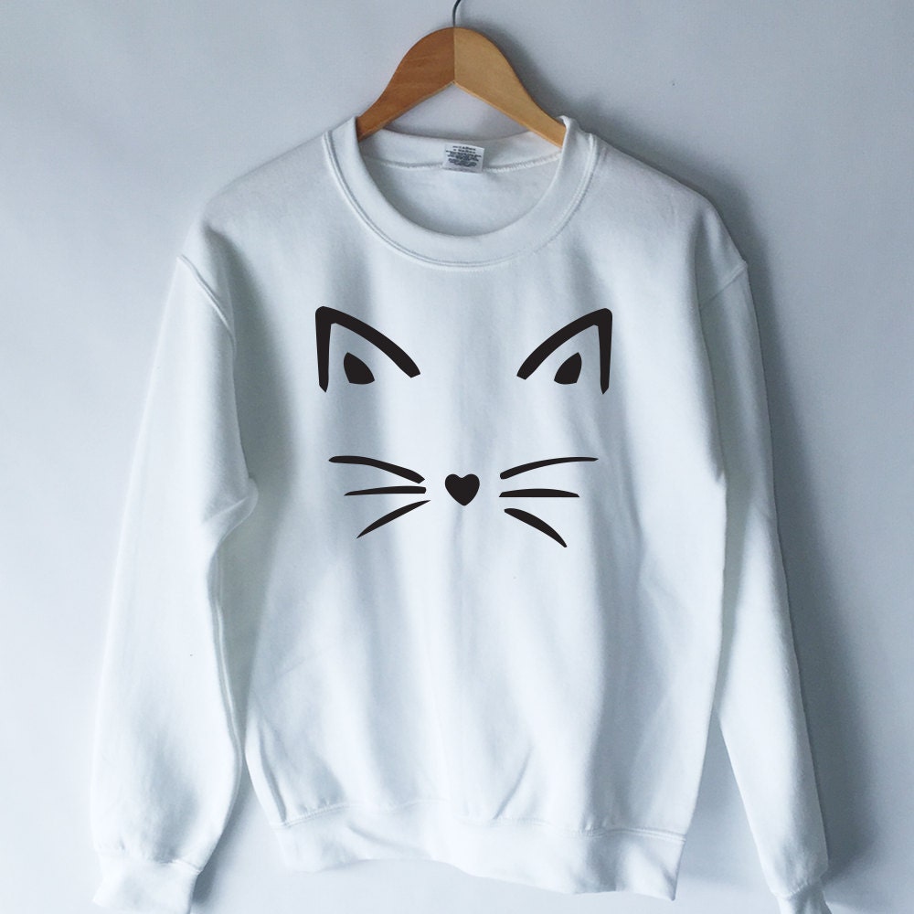 Funny Cat Shirt Face Sweatshirt Crazy Cat Lady Cat Shirts | Etsy