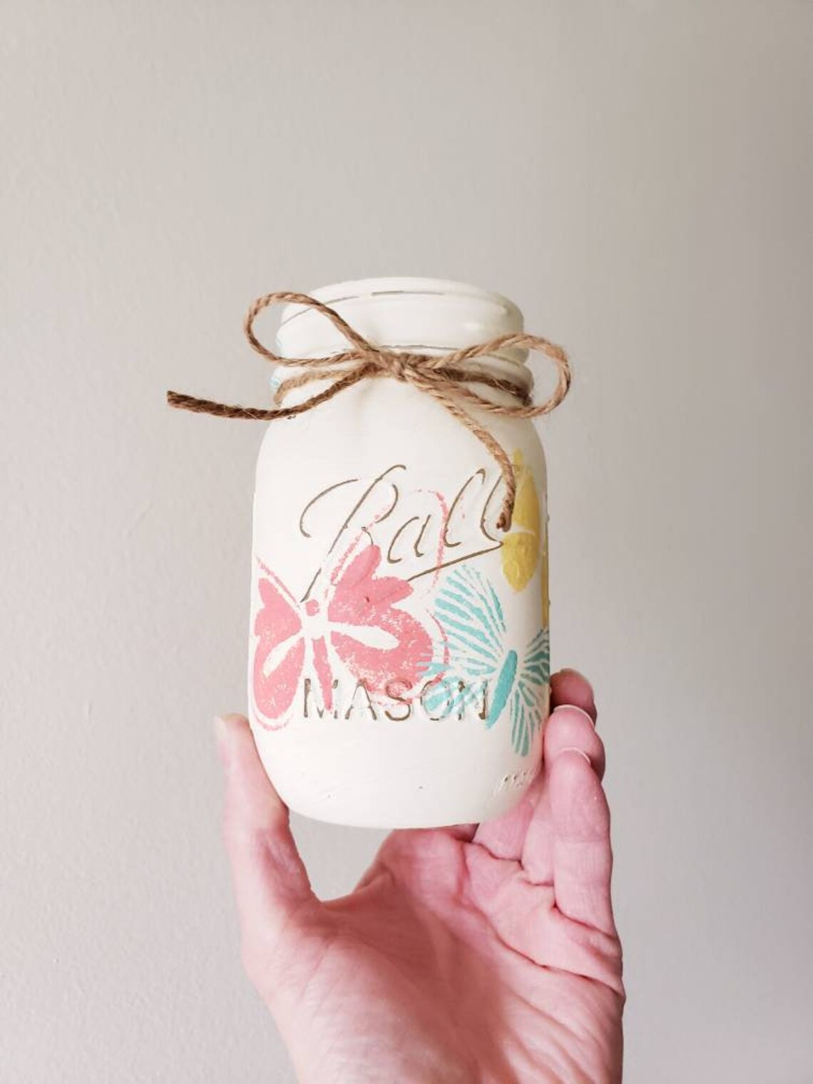 Set of 3 Butterfly Mason Jar Centerpiece Mason Jar Etsy