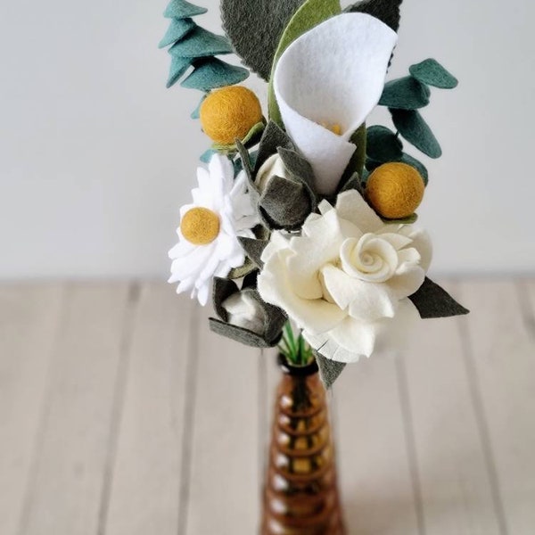 Felt Flower Bouquet Etsy