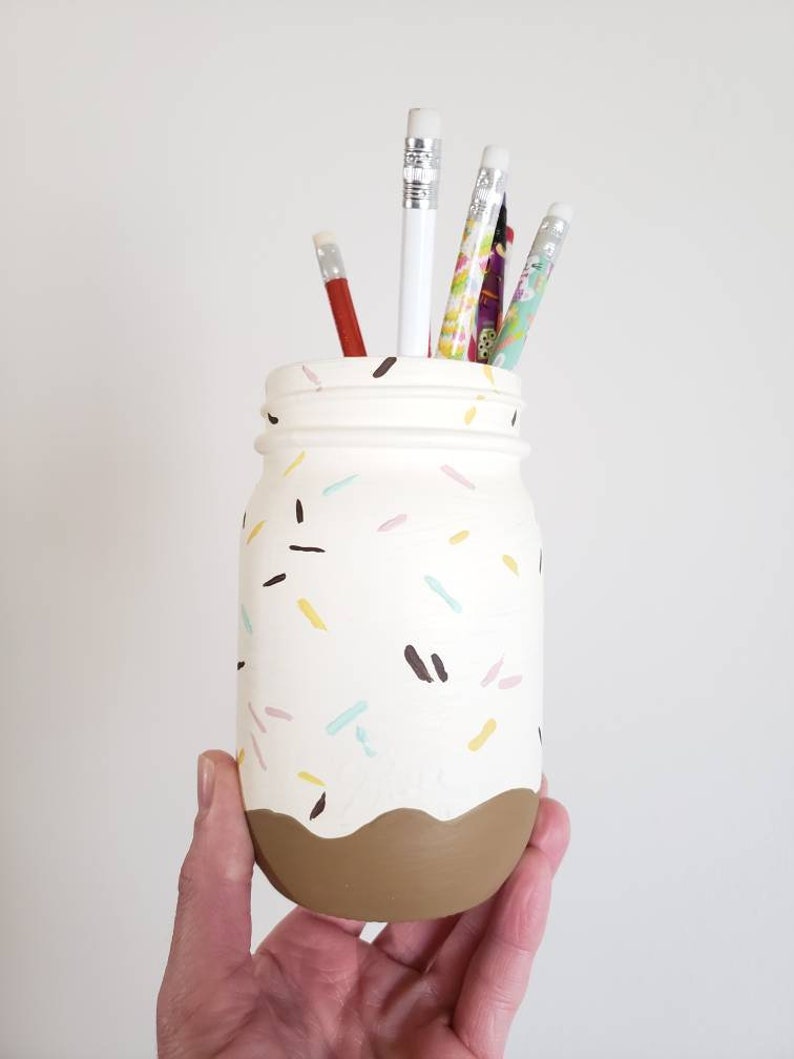 Set of 3 Neapolitan Donut Mason Jar Set Tabletop Centerpiece Etsy