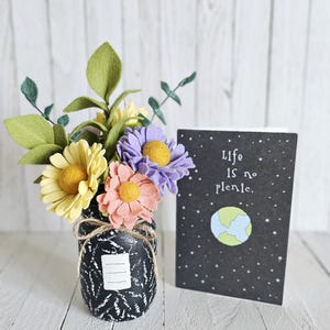 The Notebook Mason Jar Felt Flower Arrangement - Handmade Arrangements - Teacher Gifts