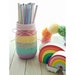 Rainbow Stripe Mason Jar Organizer, Mason Jars, Teacher Appreciation Gifts, Teacher Gifts, Desk Organizers, Kids Room decor, Rainbow Jar 