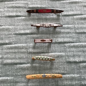 Antique Victorian Edwardian Enameled Lingerie Pins, 5, Sold Individually, So Lovely!
