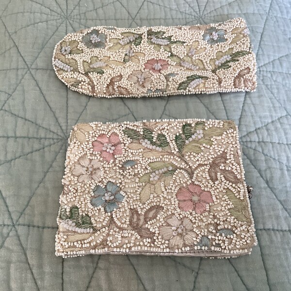 REDUCED! Vintage Jolles Original Eyeglass Case and Wallet Set, Lovely