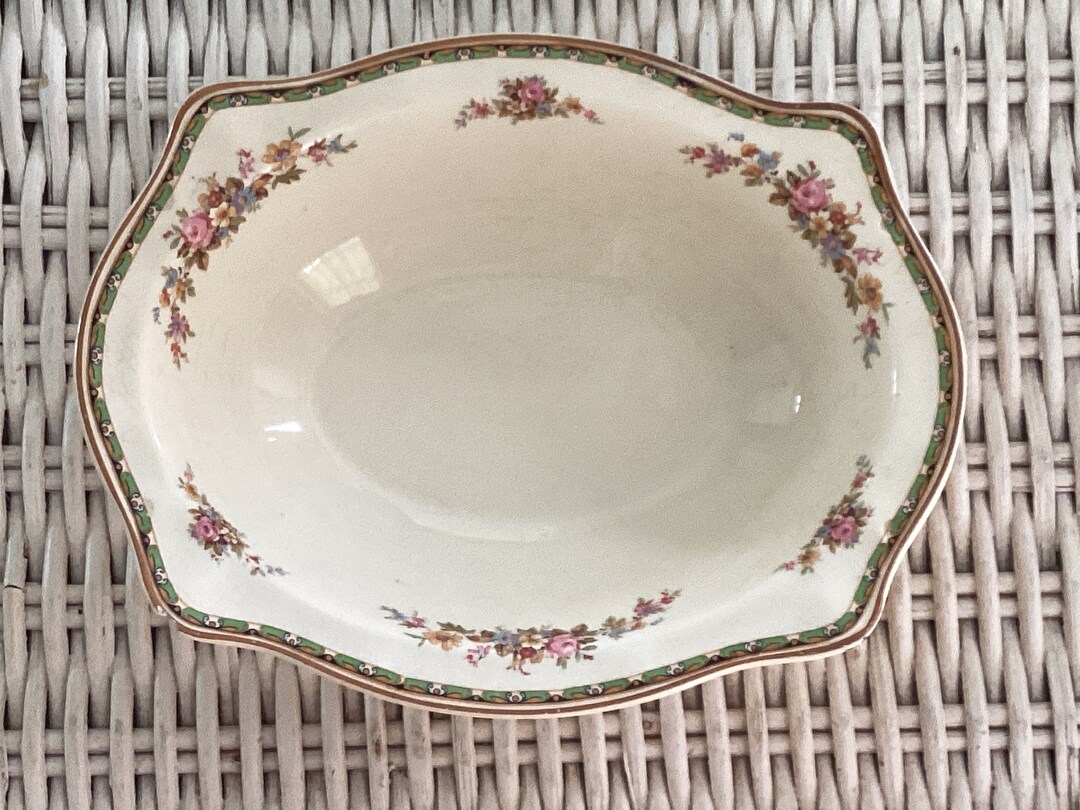 REDUCED Antique Johnson Bros., Victorian Pattern Serving Oblong Bowl
