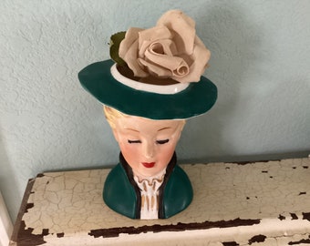 Vintage Napco Ladies Head Vase