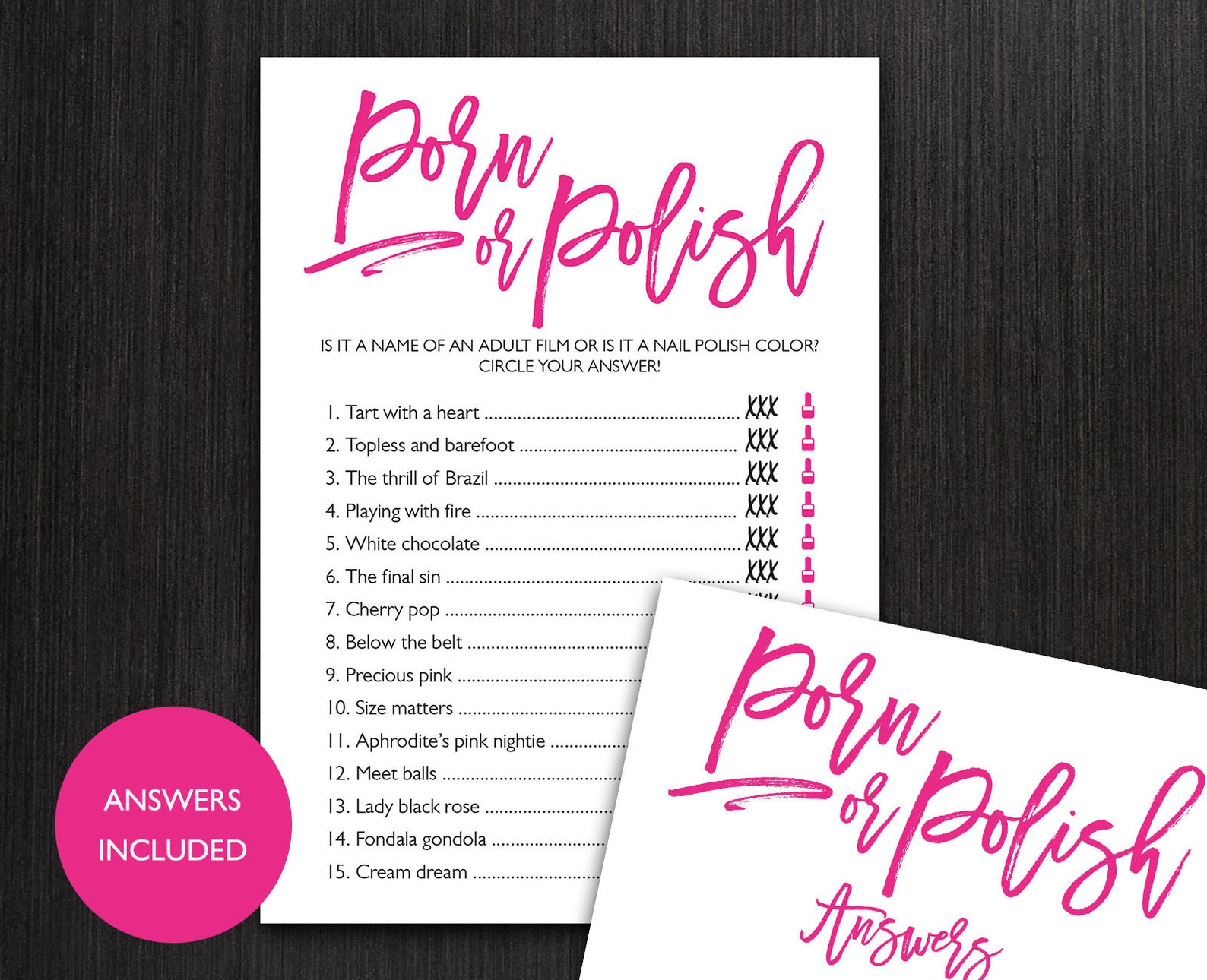 hen party games bundle set of 3 bridal shower games