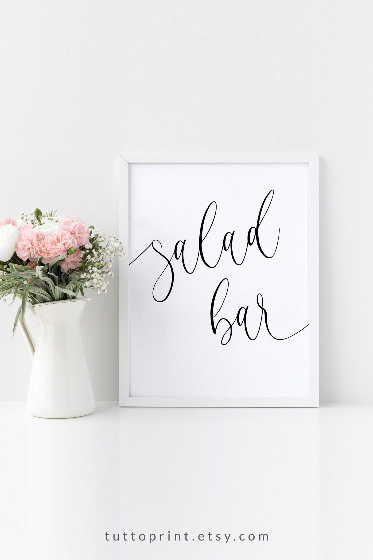 Salad Bar Sign Printable Salad Bar Wedding Sign Wedding - Etsy