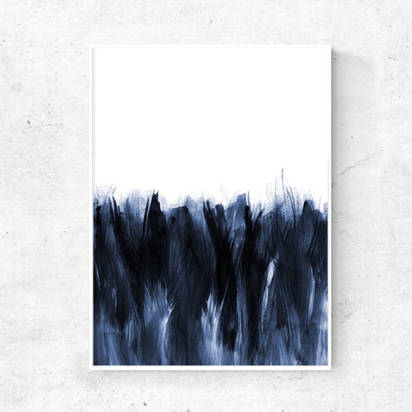 Navy Blue wall art, abstract painting, downloadable abstract art, printable art, living room wall decor, 24x36 art prints, 5x7, 4x6 prints