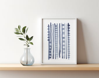 Minimalist Blue grey watercolor artwork, printable wall art, 11x14 print, 5x7 art print, 4x6 print, 11x17 print, abstract blue grey art