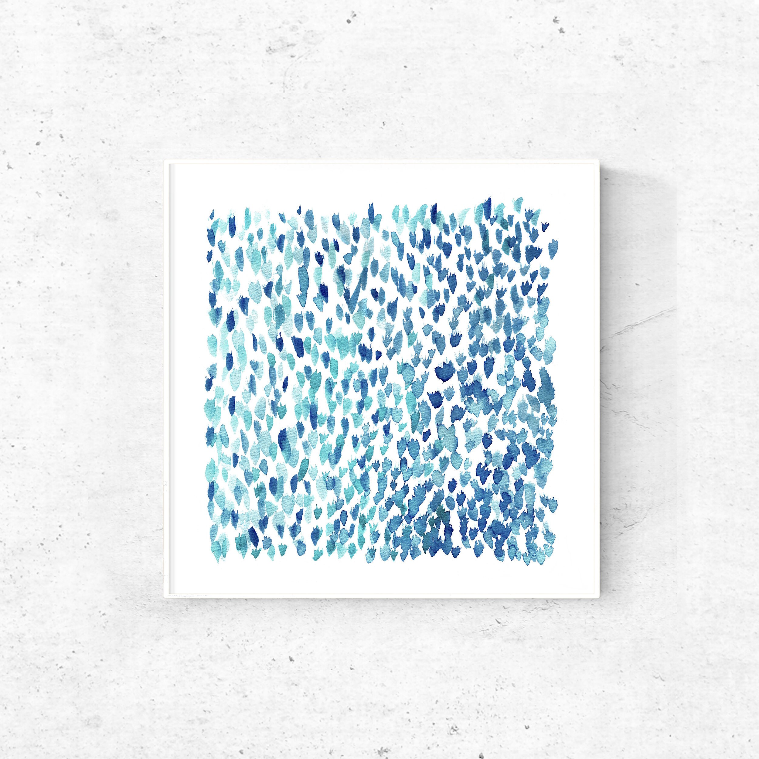 modern art printable blue watercolor printable abstract art square wall